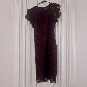 Vince Camuto Deep maroon lace dress